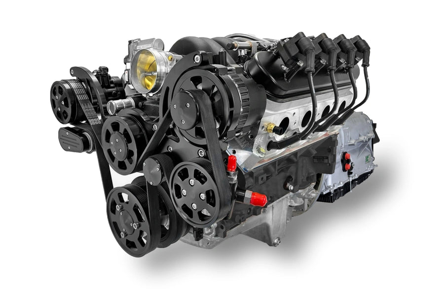 BluePrint Engines BLS3763KBZF Standard Edition GM LS Compatible Builder Series - EFI - Black Pulley Kit