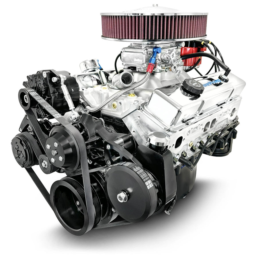 BluePrint Engines BP350CTCK 350CI GM Small Block Compatible Deluxe Dressed -Carb -Black Kit