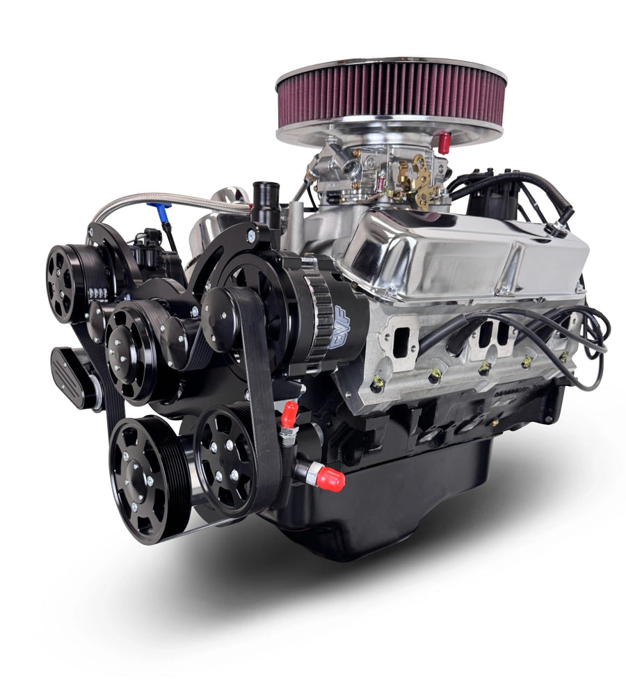 BluePrint Engines BPC4085CTCKB 408CI Chrysler Small Block Compatible Deluxe Dressed -Carb -Black Kit