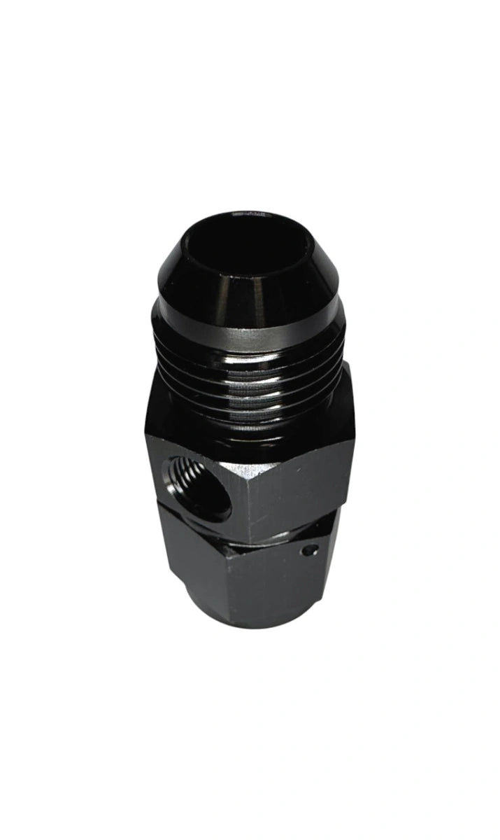 BluePrint Engines BPP10-18GS Fuel Pressure Gauge Adapter Fitting -10 Male / -10 Female Black