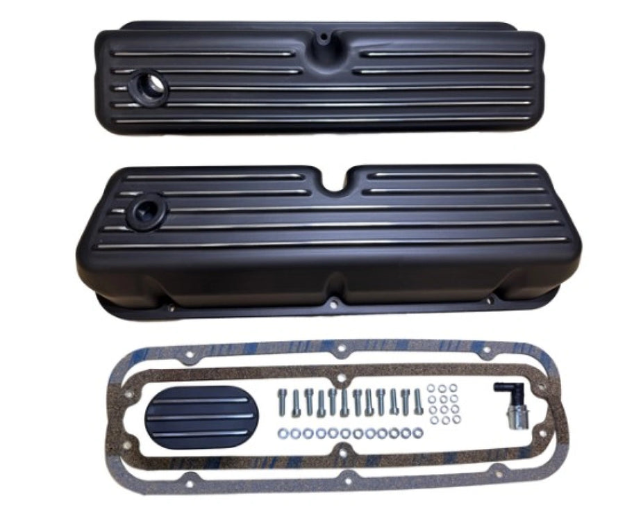 BluePrint Engine Small Block Ford Valve Cover Kit - Black