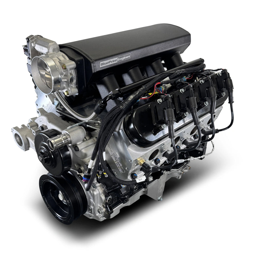 BluePrint Engines GM LS Compatible 427 c.i. Pro Series Engine - Fabbed Aluminum Intake - Base Dressed - Holley Terminator X Max
