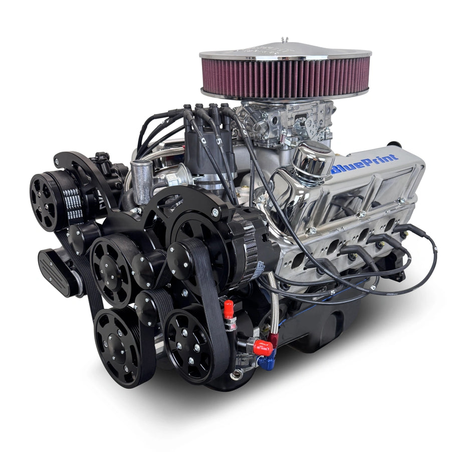 BluePrint Engines BP3479RCTCKB 347CI Ford Small Block Compatible Deluxe Dressed -Carb -Rear Sump -Black Kit
