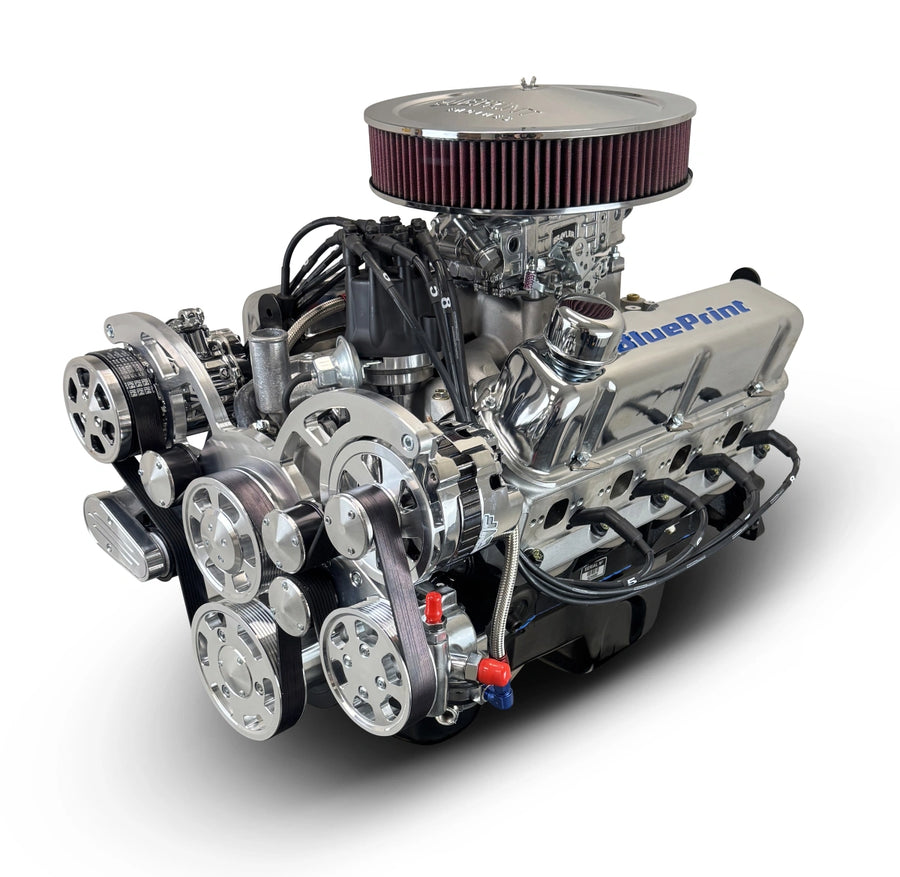 BluePrint Engines BP3479RCTCK 347CI Ford Small Block Compatible Deluxe Dressed -Carb -Rear Sump -Polished Kit