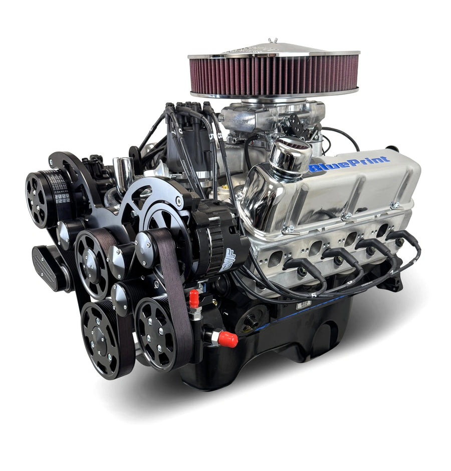 BluePrint Engines BP3479RCTFKB 347CI Ford Small Block Compatible Deluxe Dressed -EFI -Rear Sump -Black Kit