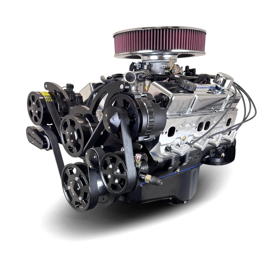 BluePrint Engines BP38318MPFIKB 383CI GM Small Block Compatible Deluxe Dressed -MPFI -Black Kit