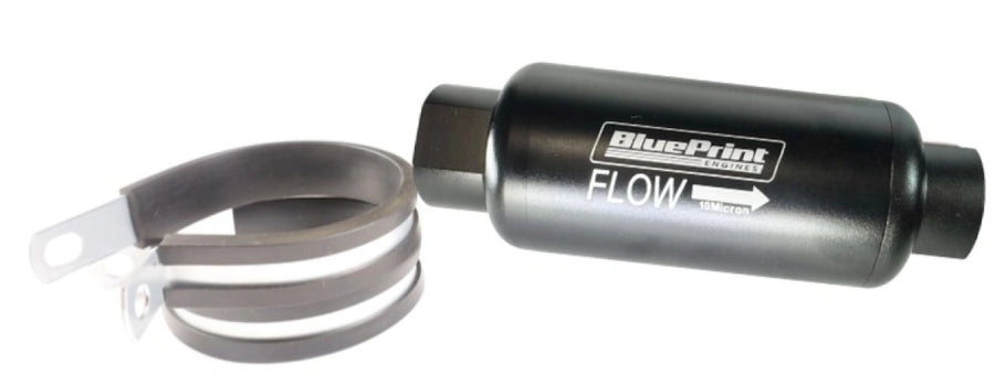 BluePrint Engines BPP10M Filter, Fuel, 10 Micron, -10ORB F, w/ Clamps - Black - BPE Logo