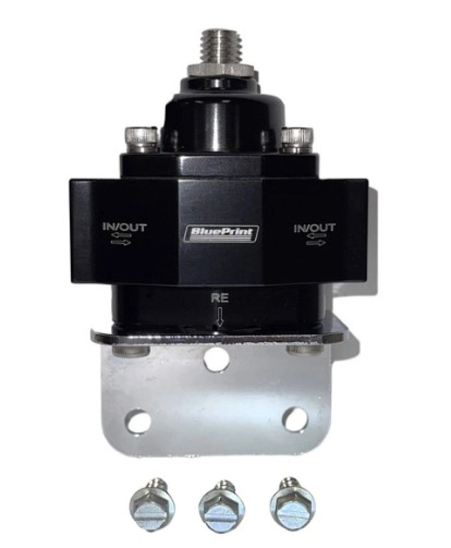 BluePrint Engines BPP13206BK Regulator, Billet Fuel Pressure Regulator, Return Style, BluePrint Logo, Black