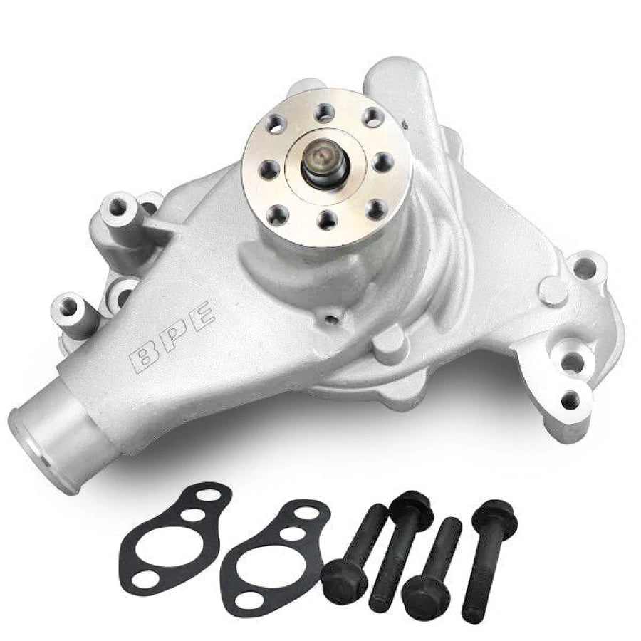 Aluminum Mechanical Water Pump  GM SB Compatible  Long  Standard Rotation  Satin