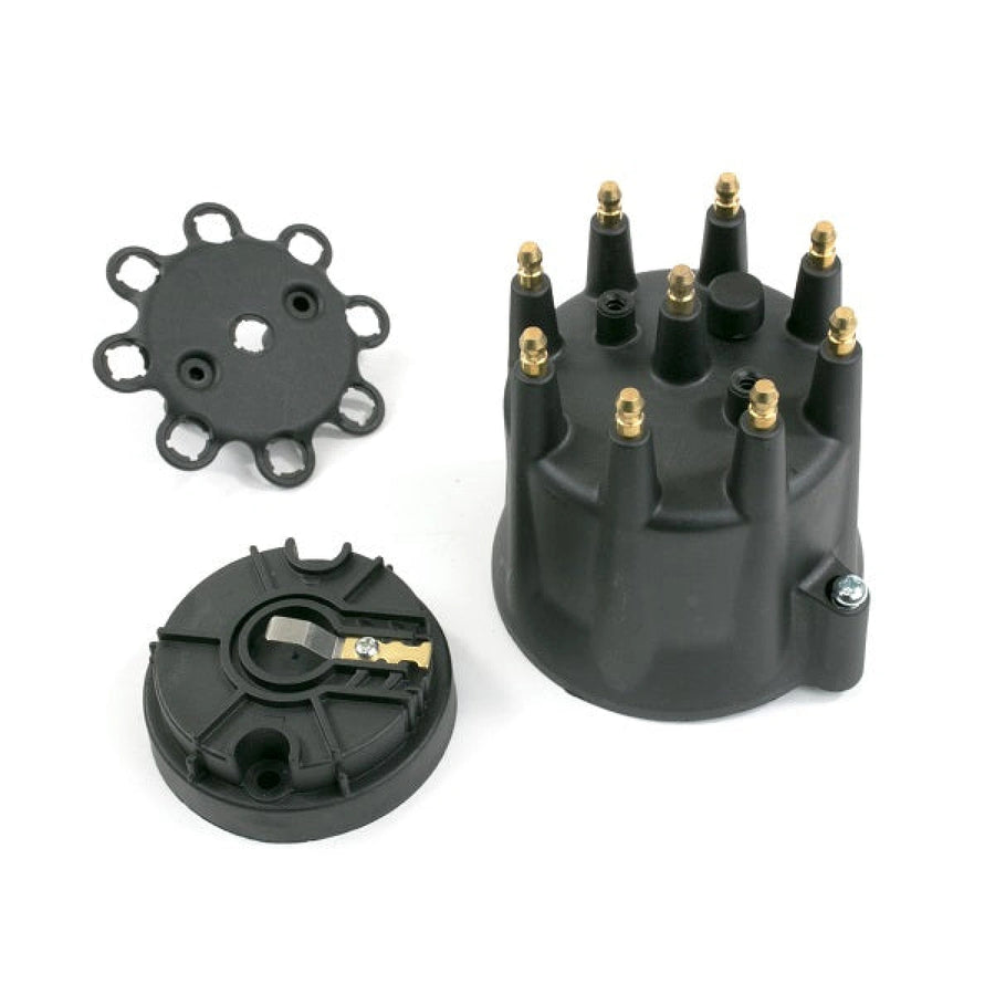 BluePrint Engines BPP6973BK Pro Billet Ready to Run Distributor Cap & Rotor Kit, Male Cap, Black