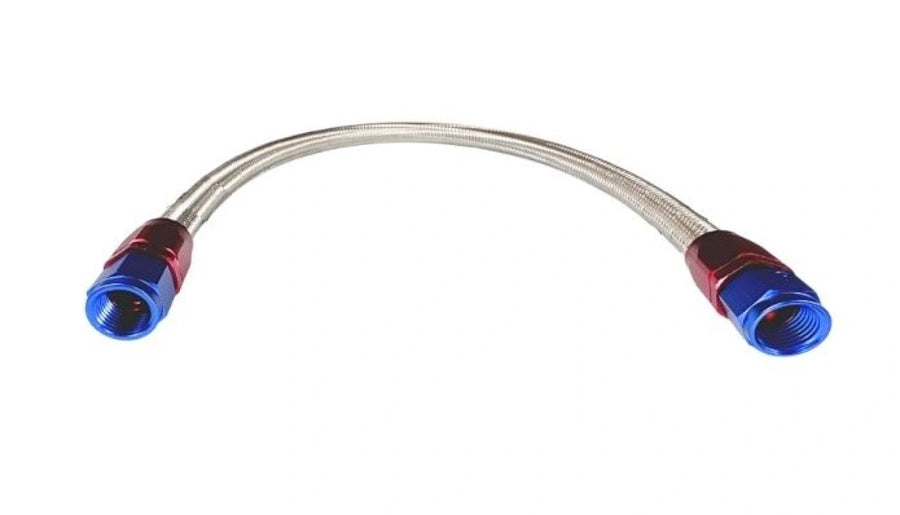 BluePrint Engines BPP8122 Carburetor to Pump Hose, Braided Stainless, Universal, 6AN, 22-inch, Assembled