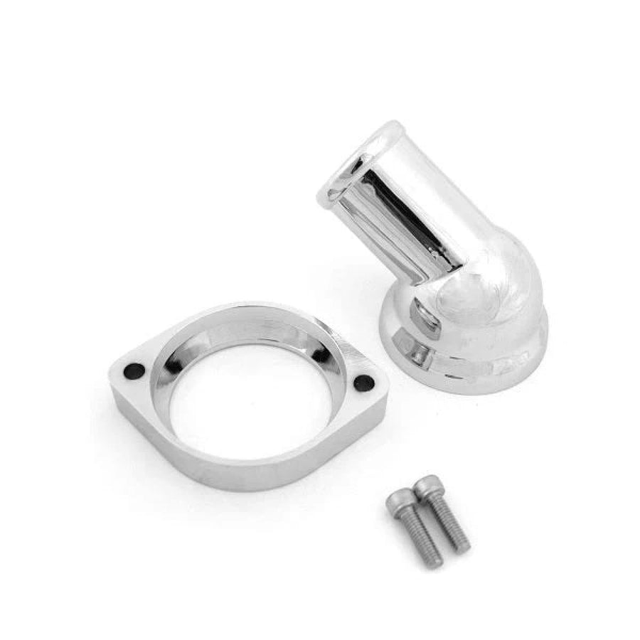 BluePrint Engines BPP893745 GM LS Compatible Water Neck 45° - 2.25 Dia. LS Thermostat w/2.45 Overall Height
