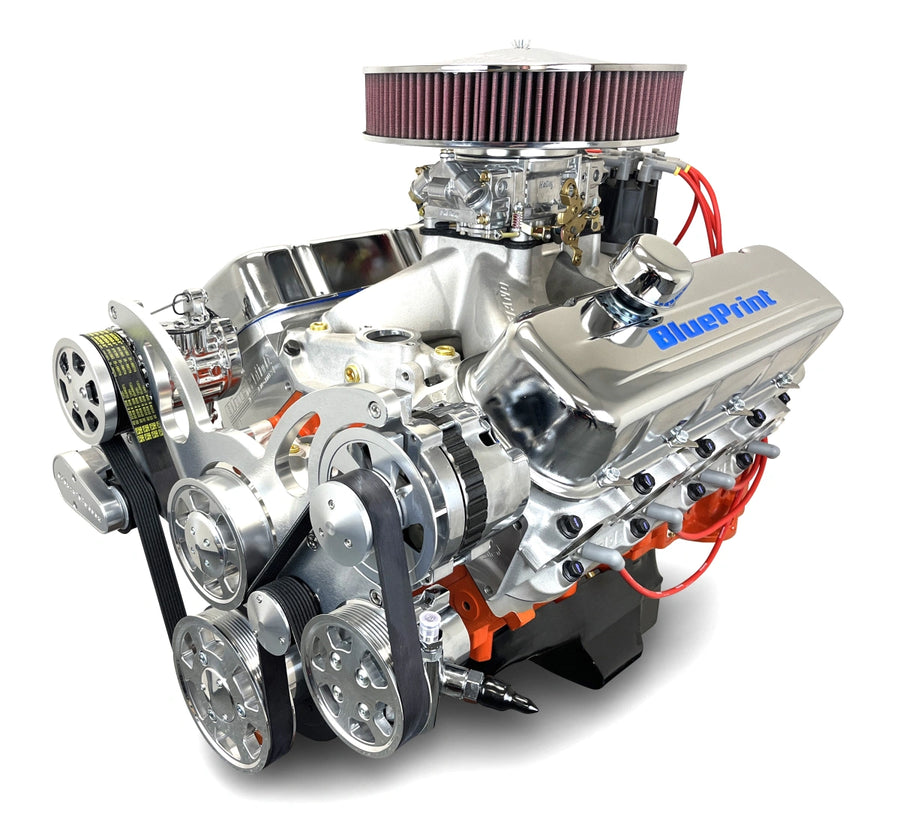 BluePrint Engines GM Big Block Compatible Pro Series 540 C.I. Deluxe Dressed - Polished Pulley Kit - Carbureted