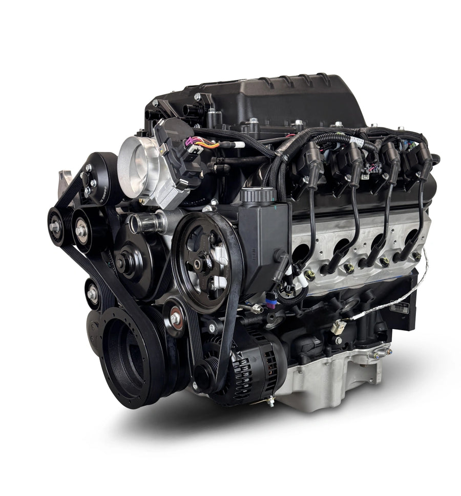 BluePrint Engines GM LS Compatible 376 c.i. Pro Series Engine - Magnuson TVS2650 - Deluxe Dressed - Black Pulley Kit - Holley Terminator X EFI System