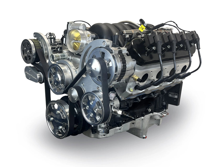BluePrint Engines GM LS Compatible 427 c.i. Pro Series Engine - GM Plastic Intake - Deluxe Dressed - Polished Pulley Kit - Holley Terminator X EFI System